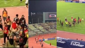 Violencia interrumpe el clásico venezolano entre Caracas FC y Deportivo Táchira