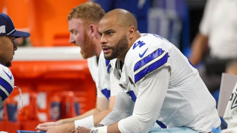 Dak Prescott y su viral reacción al mal momento de Dallas Cowboys: “Somos un desastre”