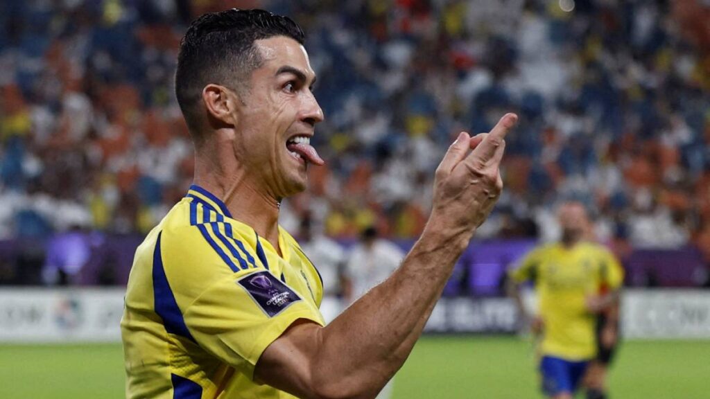 Cristiano Ronaldo celebra el segundo gol del Al-Nassr. Reuters