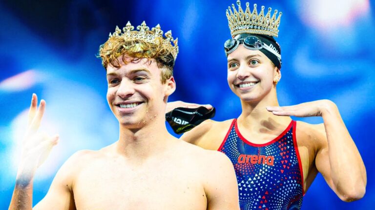 ¡Triple corona! Leon Marchand y Kate Douglass ganan la Copa del Mundo de Natación en Singapur