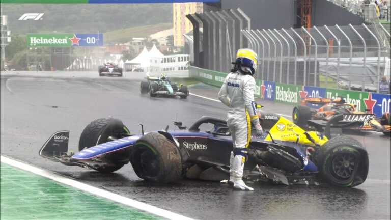 El fortísimo choque de Franco Colapinto que lo obligó a retirarse del GP de Brasil