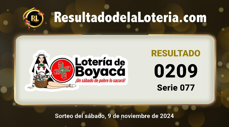 Resultado loterías de Boyacá