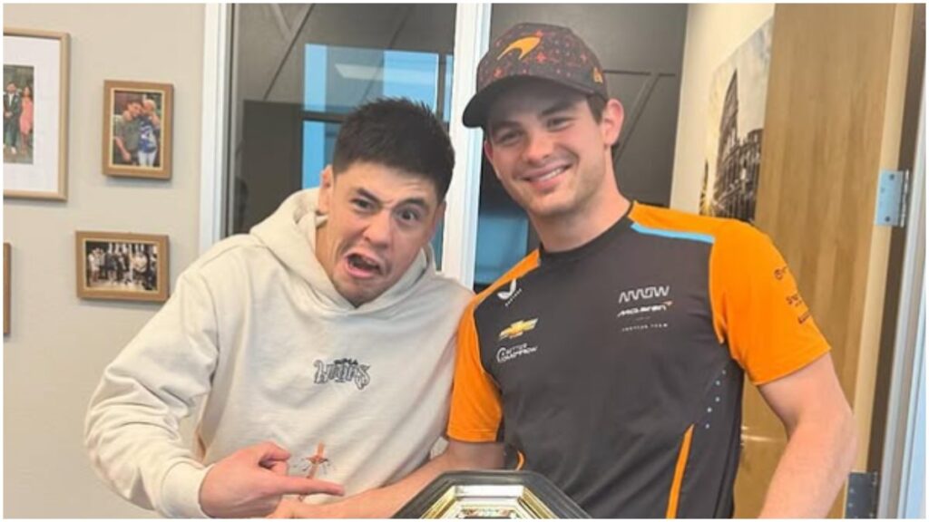 La inesperada reunión entre Brandon Moreno y Pato O’Ward | Instagram: @patriciooward