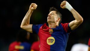 Lewandowski supera los 100 goles en Champions League en la victoria del Barcelona ante el Brest