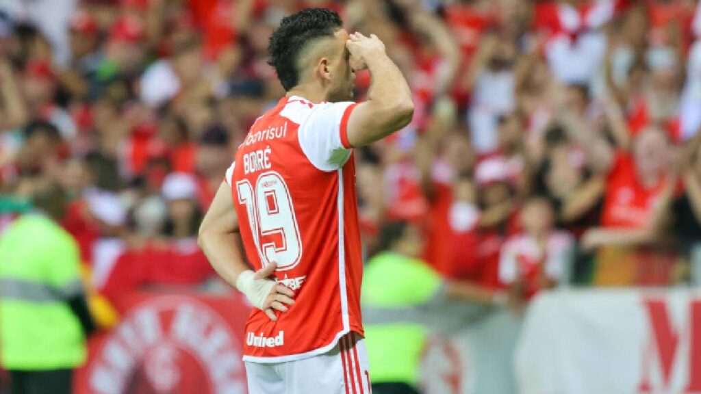 Rafael Santos Borré celebrando con Internacional / Foto: SC Internacional