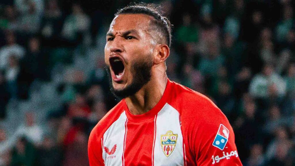 Luis Javier Suárez celebrando con Almería / Foto: UD Almería