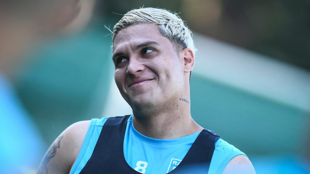 Juan Fernando Quimtero, en un entrenamiento. - @RacingClub.