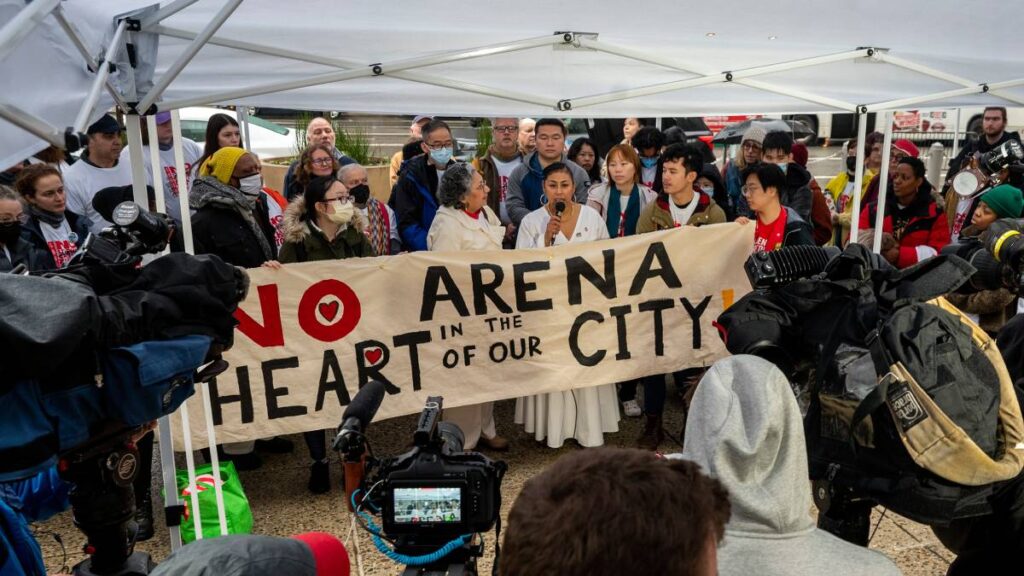 La comunidad de Chinatown ha luchado contra el proyecto. AP