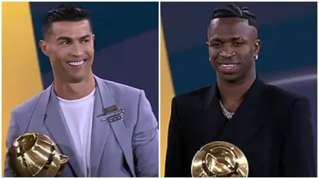 Cristiano se presentó, 'sin pelos en la lengua' en la gala de los Globe Soccer Awards para decir que Vinicis se merecía el Balón de Oro