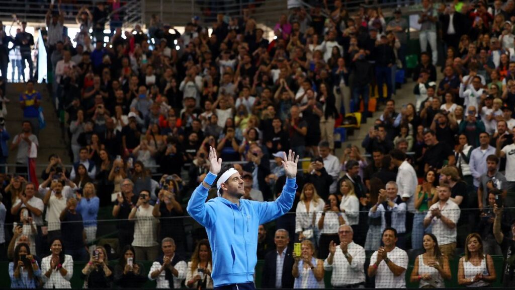 Juan Martín del Potro se despide de la afición de Tigres