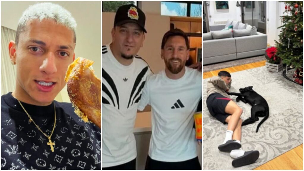 Los grandes futbolistas del mundo pasaron una excelente víspera de Navidad: Acá algunos ejemplos con sus mejores fotografías.