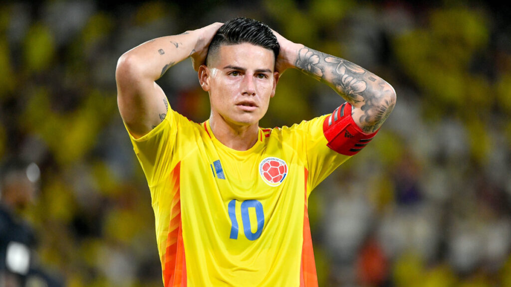 James Rodríguez, en un partido de la Selección Colombia. - @jamesdrodriguez.