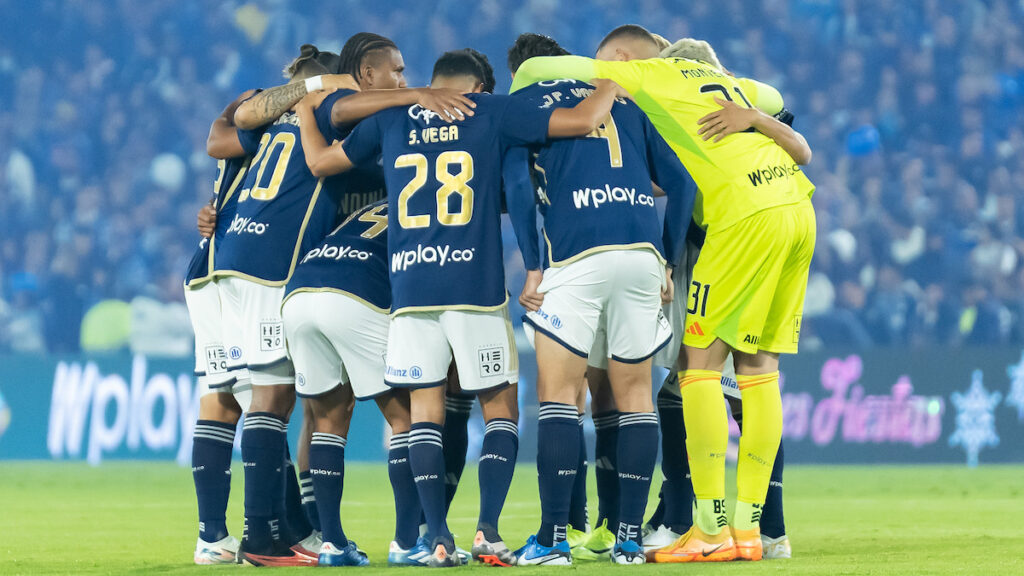 Jugadores de Millonarios, durante un partido. - Vizzor Image.