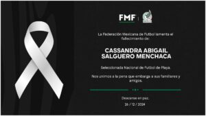 Muere Abigail Salguero, jugadora de la selección mexicana de futbol playa; apenas tenía 21 años