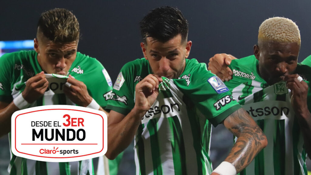 Jugadores de Atlético Nacional celebran un gol. - Vizzor Image.