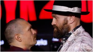 Oleksandr Usyk y Tyson Fury tienen el careo más largo e incómodo de la historia del boxeo