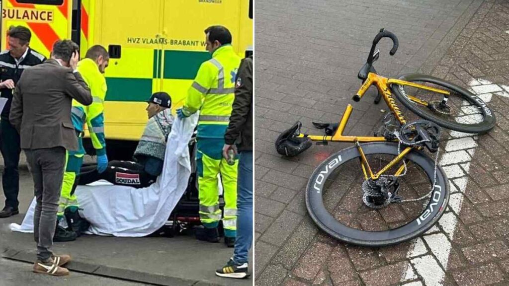 Remco Evenepoel sufre un accidente en Bélgica y se rompe la clavícula