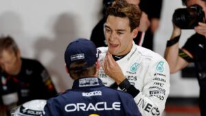 Russell revela fuerte amenaza de Verstappen en Qatar: “Te voy a poner la jodida cabeza contra el muro”