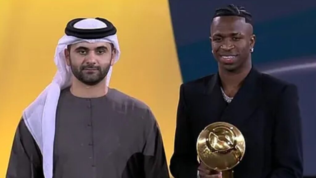 Vinicius se quedó con el galardón a mejor futbolista del 2024 en los Globe Soccer Awards entregados este 27 de diciembre