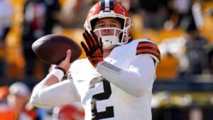 Bailey Zappe será el QB titular de los Browns vs Ravens, el #40 para Cleveland desde que renacieron en 1999