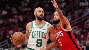 Celtics vencen a Rockets en una gran noche de Derrick White