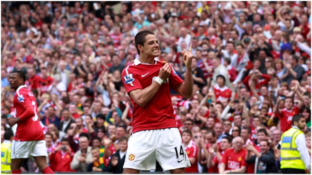 Chicharito Hernández durante su etapa en el Manchester United | AP