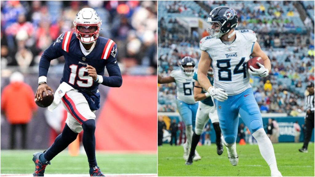 Jugadores de New England y Tennessee Titans