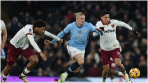 El West Ham de Edson Álvarez recibe una dura goleada ante el Manchester City de Pep Guardiola