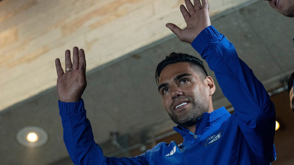 Falcao García, en Millonarios. - @MillosFCoficial.