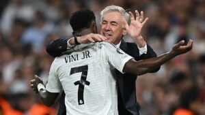 Carlo Ancelotti niega que Vinicius esté pensando dejar al Real Madrid para jugar en Arabia Saudita