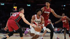 Portland Trail Blazers castigan al Miami Heat de Jaime Jaquez