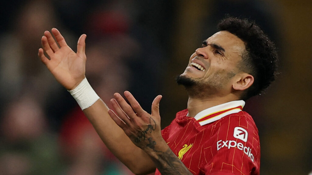 Luis Díaz, en un partido del Liverpool. - Reuters.
