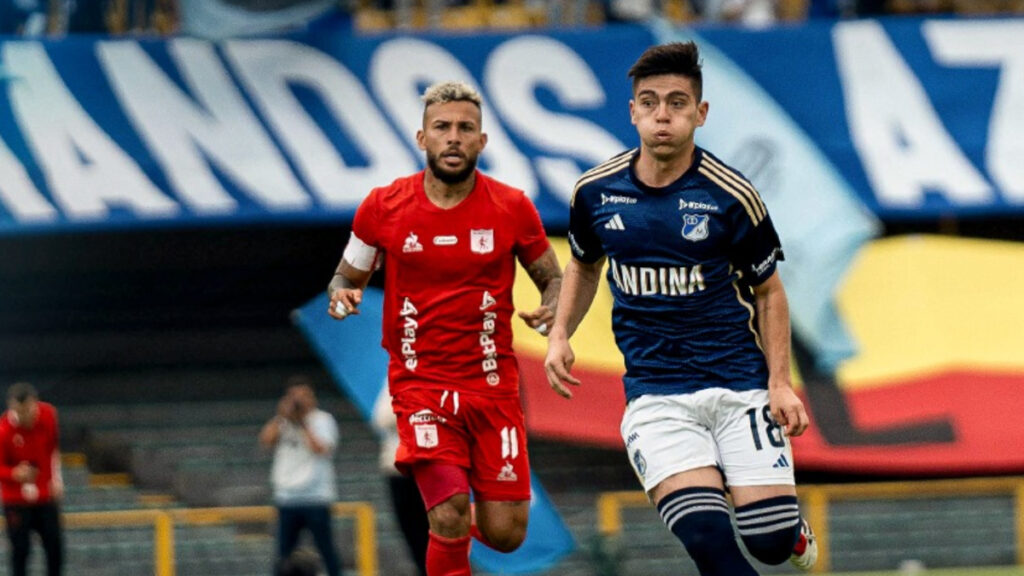 Duván Vergara y Daniel Ruiz, durante el partido. - @MillosFCoficial.