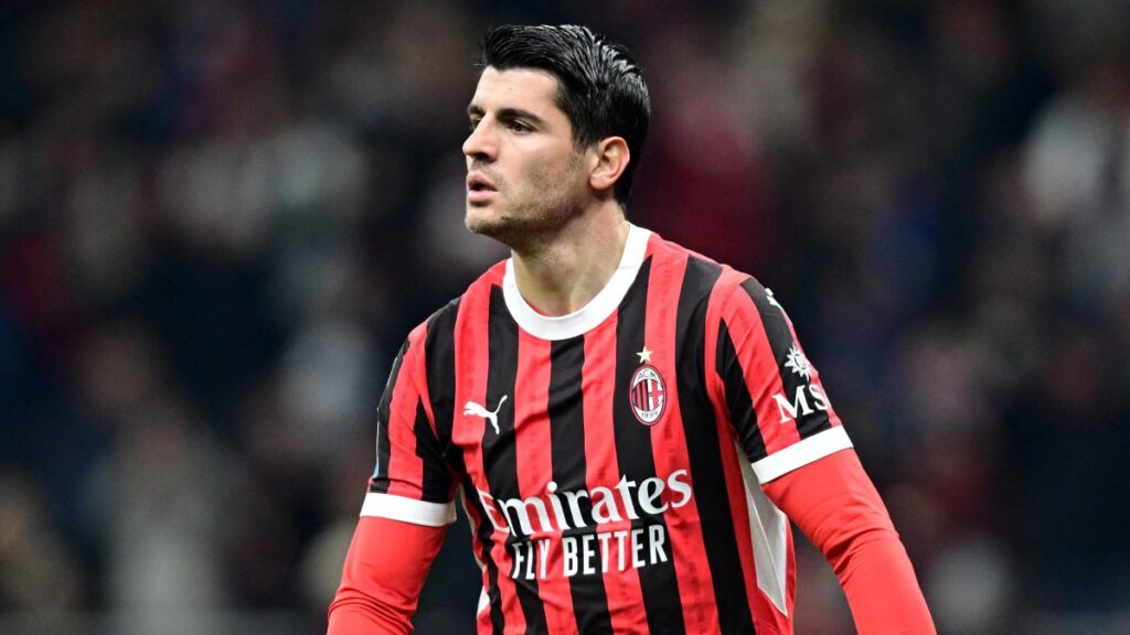 Álvaro Morata con el Milan