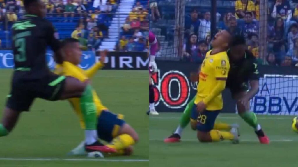 ¿Era falta? El árbitro no sanciona pisotón sobre Erick Sánchez