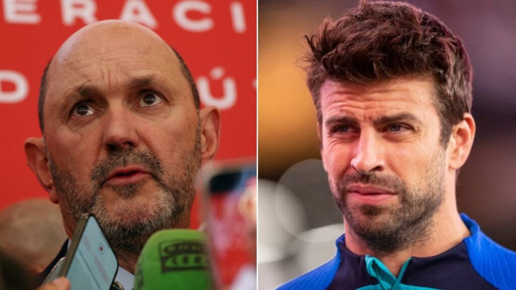 Louzán y Gerard Piqué