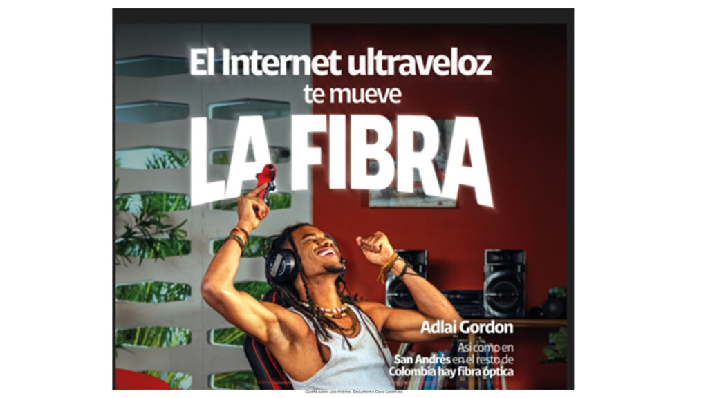 Fibra óptica de Claro.