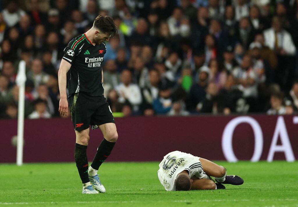 Declan Rice y Kylian Mbappé | Reuters