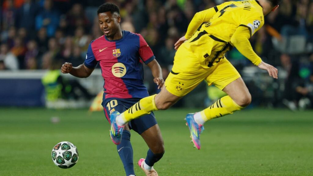 Ansu Fati disputó menos de 5 minutos en la Champions. AP