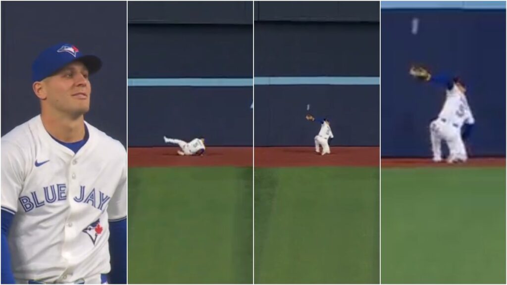 Daulton Varsho y la impresionante atrapada en Grandes Ligas