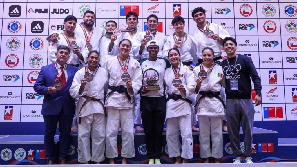 El equipo mixto de judo subió al tercer lugar del podio en Santiago de Chile