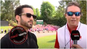 ¡Crossover entre el boxeo y el golf! El CMB tuvo un gesto inesperado en el Masters de Augusta 2025