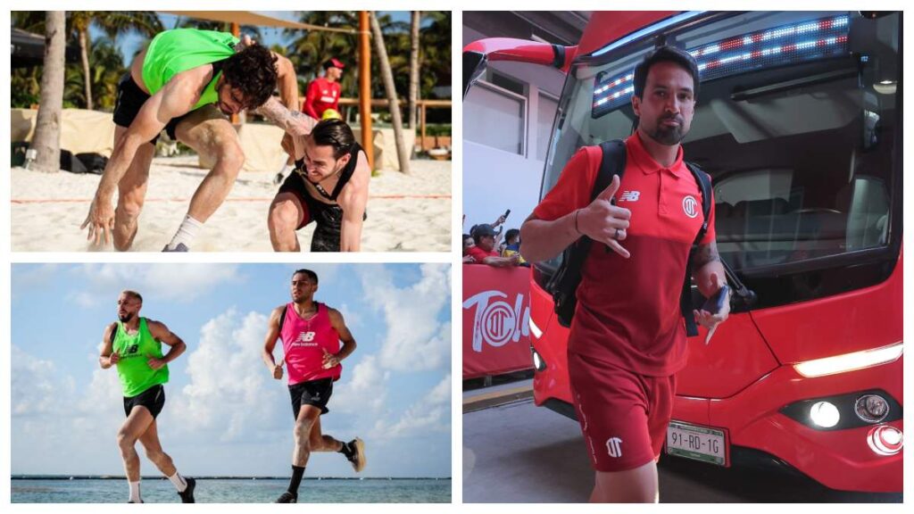Toluca se prepara en playa para la Liguilla. @TolucaFC/Imago7