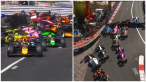 ¡Caótica largada! Siete abandonos en la primera curva del GP de Mónaco en la Fórmula 2