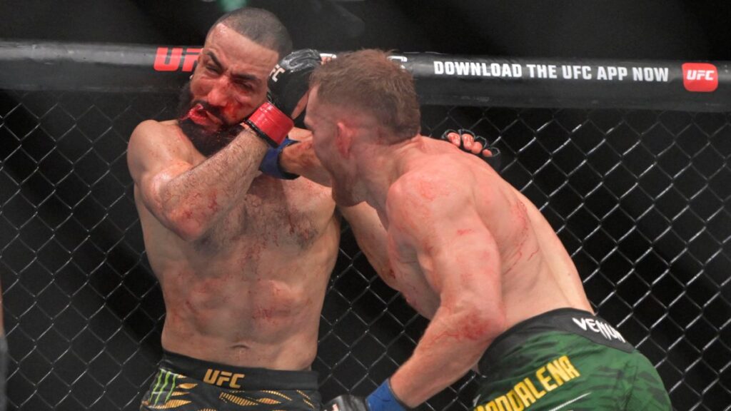 Dana White muestra las horribles lesiones en el rostro de Belal Muhammad tras UFC 315