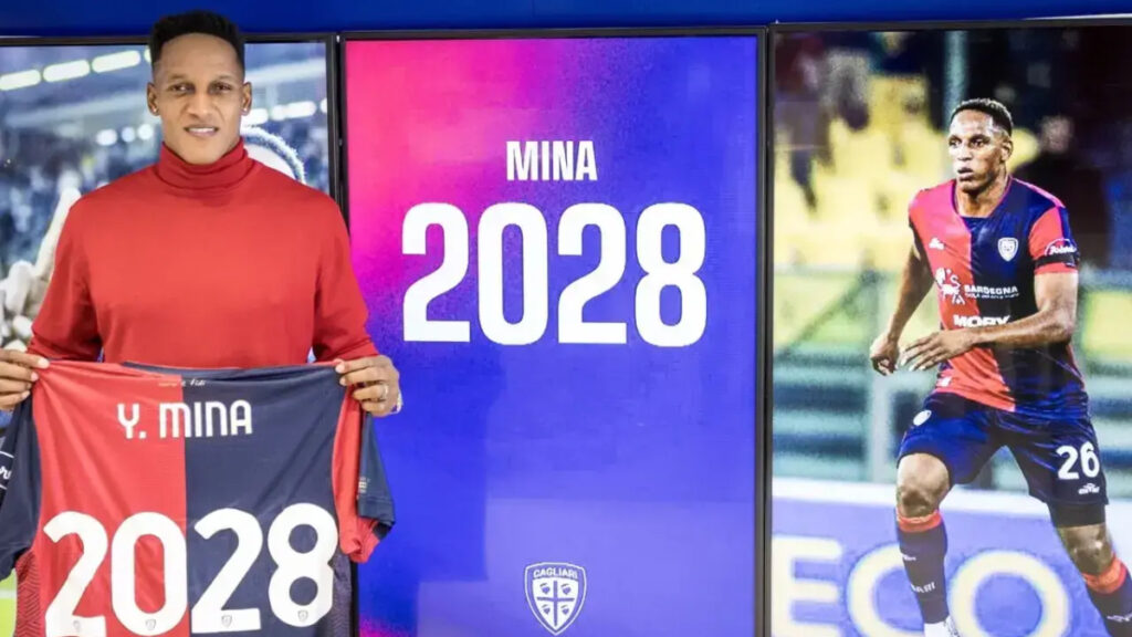 Yerry Mina renueva contrato. - Cagliari Calcio.