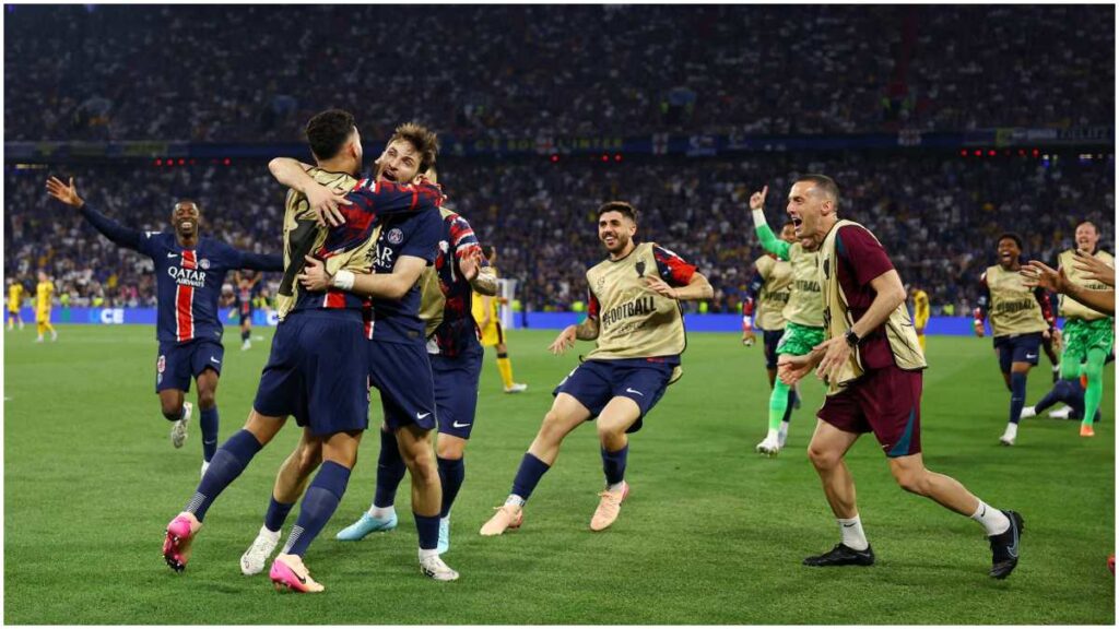 El PSG celebra el cuarto gol en la final de Champions | Reuters