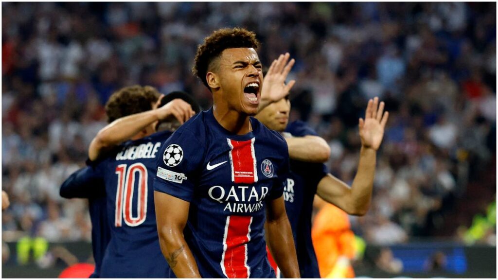 El PSG celebra gol en la final de Champions League | Reuters