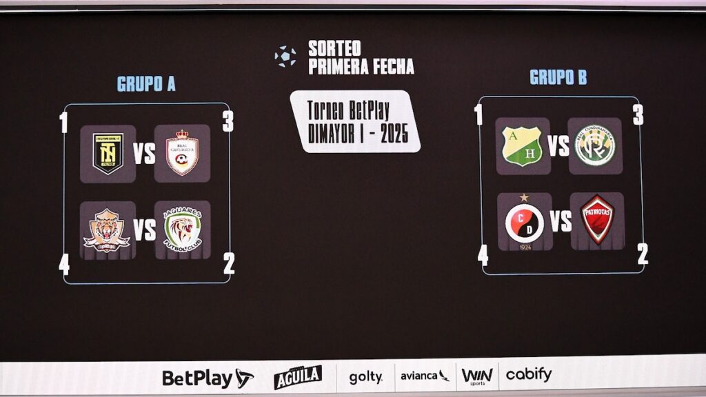 Los grupos en el Torneo BetPlay
