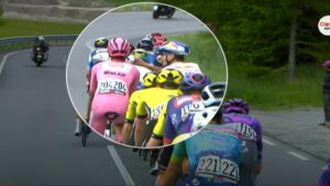 ‘El corazón del Giro’: Pellizzari y Del Toro cambian la competencia por la solidaridad